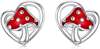 Black Onyx Spider Design Stud Earrings with Sterling Silver and Push-Back Clasp - 925 Sterling Silver Animal Heart Stud Earrings for Women