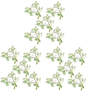 ABOOFAN Boxwood Candle Wreath: 15-Pcs Plastic Artificial Greenery Ring Set for Weddings, Christmas, Decor - Assorted Colors