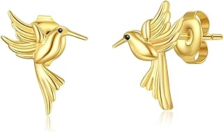 14K Gold Pearl, Sunflower, Celtic Knot, Cat, Witches Heart Stud Earrings with Push Back for Women and Girls