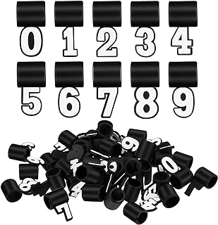 5 Sets of Silica Gel Baseball Necklaces Number Pendants from Number 0-9 Sports Pendants for Boys Girls Men Fan Charms Football Softball Rope Chain Your Lucky Team Player Numbers