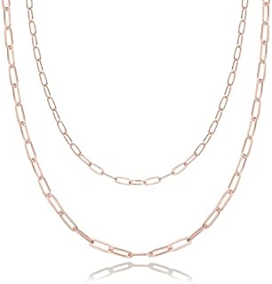 PAVOI 14K Gold Plated Dainty Layering Necklaces for Women | Snake Chain, Curb Link, Paperclip Layered Chains | Trendy Layering Necklace