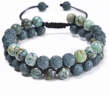 Layered Tiger Eye 7 Chakra Beaded Stone Bracelet Handmade Braide Rope Yoga Healing Lava Rock Bead Essential Oil Diffuser Bracelet for Men Teen Girl Women Boy Adjustable Meditation Jewelry