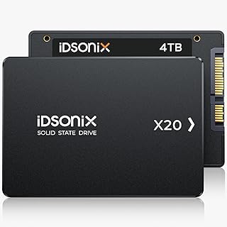 iDsonix SSD SATA 2.5 de 4TB para Computadoras y Laptops, con Lectura de hasta 560MB/s y Flash 3D NAND, Gestión de Energía Avanzada, Trim, Gran Durabilidad y Resistencia a Golpes