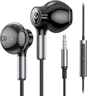 BENEWY ME910 In-Ear Kopfhörer mit extra Bass und Mikrofon, 3,5 mm Klinke, geräuschisolierend, ideal für iPhone, Samsung, und MP3-Geräte. Perfekt für Musik und Anrufe