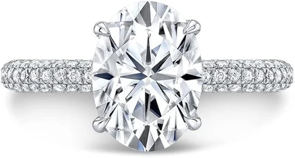 3.75 CT Oval Infinity Accent Engagement Ring Wedding Eternity Band Vintage Solitaire Silver Jewelry Halo-Setting Anniversary Praise Vintage Ring Gift