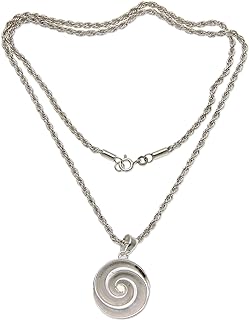 NOVICA Handmade .925 Sterling Silver, Nautilus-designed Spiral Pendant Necklace with a Secure Spring Ring Clasp, Indonesia Artisan Crafted