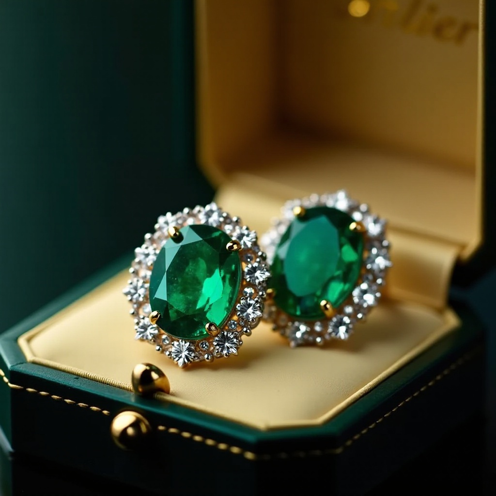 boucles d'oreilles émeraude cartier