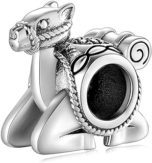FAEFASH Camel Charm 925 Sterling Silver Animals Bead Persistence and Perseverance Charm fit DIY Style Bracelet, for Camel lover