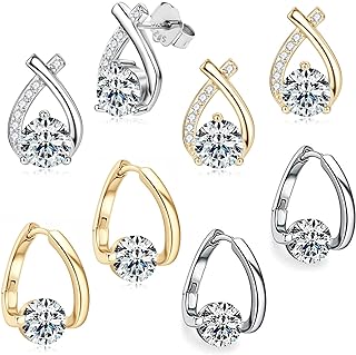 Copper Lymphatic Threader Earrings with Magnetic Cubic Zirconia Stud - Jewelry for Slimming Therapy and Style