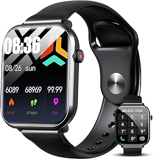 ESROVER スマートウォッチ、Bluetooth通話機能と2.0インチ大画面で、日本語対応、100種類以上の運動モードとIP68防水が特徴。