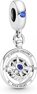 Pandora Spinning Compass Dangle Charm Bracelet Charm Moments Bracelets - Stunning Women's Jewelry - Gift for Women in Your Life - Made with Sterling Silver & Man-Made Crystal