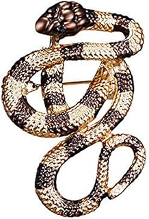 Vintage Snake Brooch Pin Personnality Women Girls Clothes Jewelry Chic Animal Lapel Pin