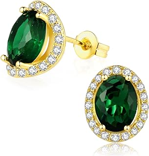 Zaano Emerald Crystal Earrings Pearl Drop Dangle Earring 14k Gold Plated Stud Huggie Earrings Vintage Long Short Jewelry Gifts
