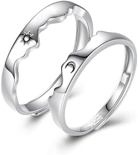 Adjustable Matching Promise Rings for Couples - Quality Copper Wedding Rings for Him & Her - No Gemstone, Sturdy Design - Perfect for Anniversaries, Valentines, Weddings