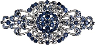 EVER FAITH Women's Crystal Vintage Art Deco Flower Symmetrical Vase Party Prom Brooch