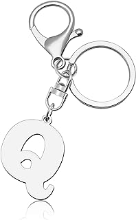 YaeYur Letter Key Chains Women Alphabet Letter A-Z Keychain Alphabet Initial Pendant with Key Ring Letter Key Chains Men Alphabet Letters Key Chains Key Ring for Car (Letter Q)