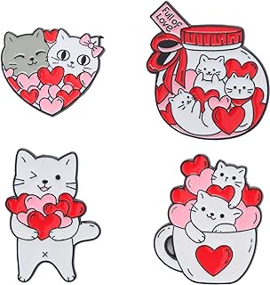 4PCS Christmas Tree Shape Brooch Pins for Women Girls Gift