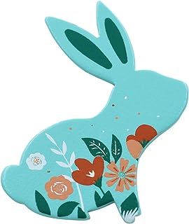 REAL SIC Spring Bunny with Flowers Enamel Pin - Floral Rabbit Lapel Pin Brooches Symbolizing Summer and Fertility for Tops, Hats, Bags, Backpacks and Jackets