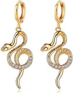 Stylish Zinc Snake Dangle Earrings for Women and Teen Girls, Boho-Punk Inspired Design, Hypoallergenic and Lightweight
