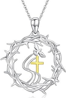 Sterling Silver Dove Pendant Necklace with Cable Chain, Spiritual Jewelry Gift for Men and Women, Holy Spirit & Cross Design