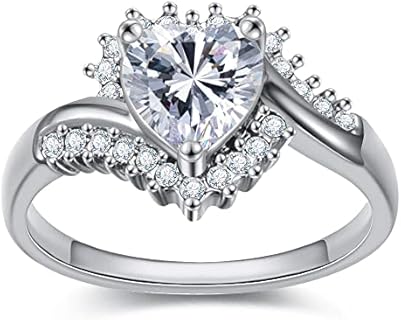 18k Gold Plated Chrome Hearts Wedding Ring with Cubic Zirconia for Women - Elegant Engagement and Promise Ring, Perfect Valentine's Day or Christmas Gift