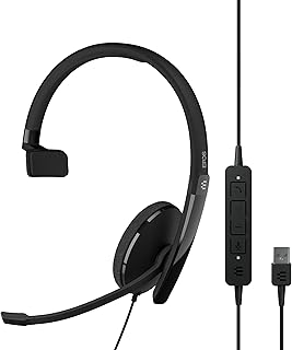 EPOS | Sennheiser Adapt 130 USB II - Professionelles einseitiges On-Ear-Headset in schwarz mit kristallklarem Klang und UC-Optimierung, ideal für das Büro und längere Anrufe