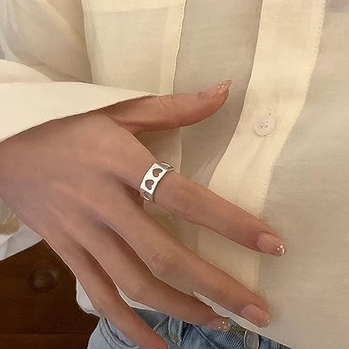 Handmade 925 Sterling Silver Ring Boho Thumb Band Open Statement Rings for Women Jewelry Christmas Gifts