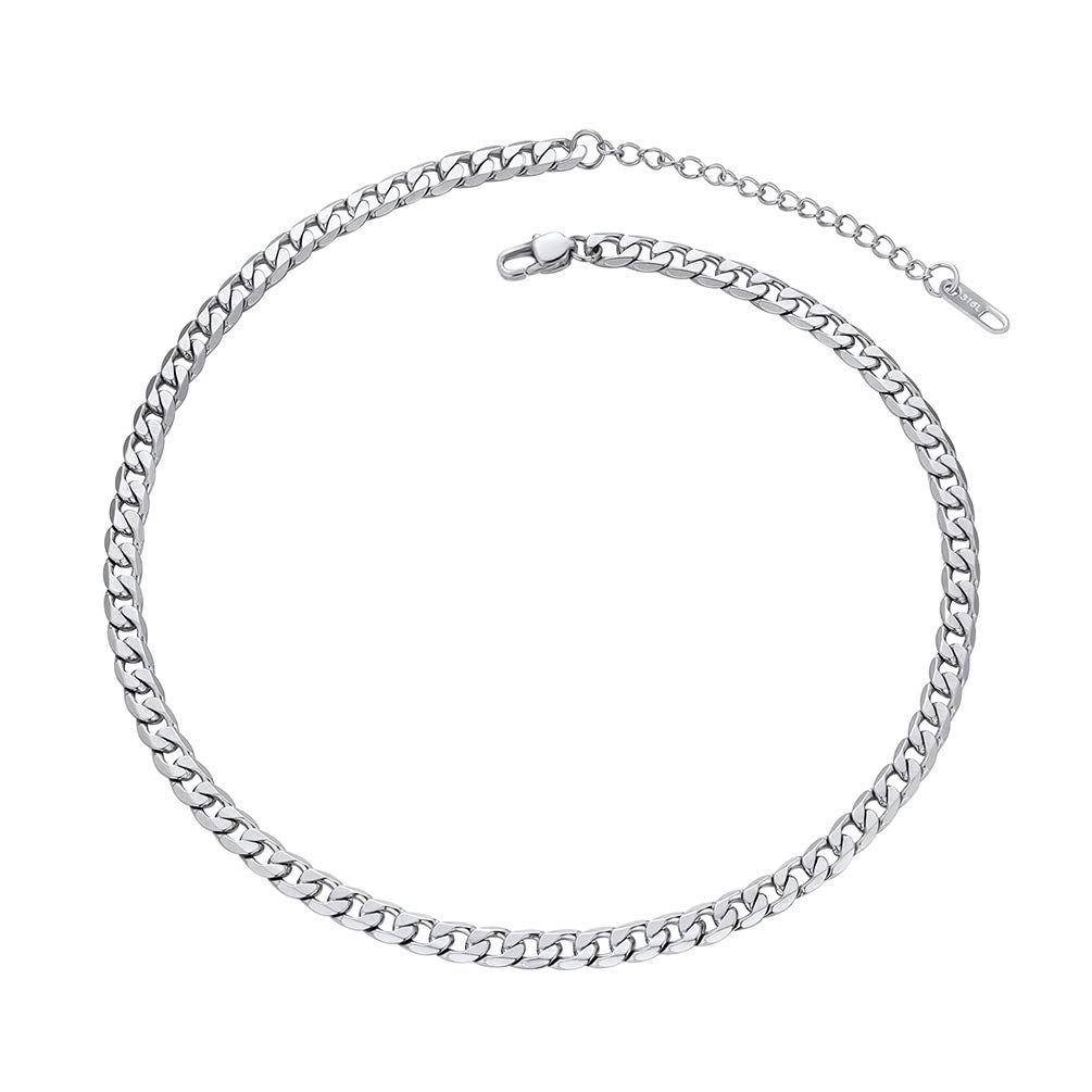 PROSTEEL 316L Stainless Steel Cuban Chain Necklaces for Men Women, Black/18K Gold Plated, Hypoallergenic Jewelry, 4mm-13mm, 14"-30", Come with Box