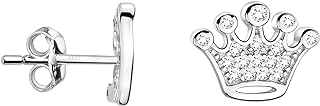 SOFIA MILANI - Women's Earrings 925 Silver - Crown Stud Earrings - 20237