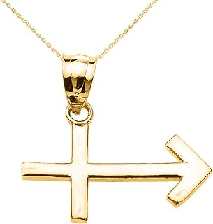 10K Yellow Gold Zodiac Astrological Sign Charm Personalized Pendant Necklace - Choice of Symbol & Chain Length