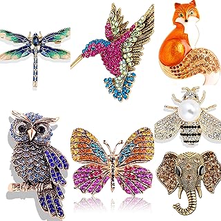 7PCS brooch pin for women fashion set crystal rhinestones women's brooches pin for clothes bulk