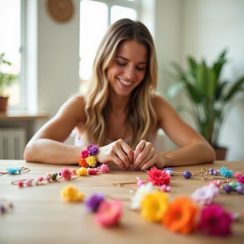 blumen armband selber machen