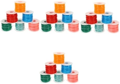 Tofficu 4 Sets PVC Braided Rope Plastic Keychain Key Chain Making Supplies Woven Craft Material Bracelet Making Kit Crafts Making Supplies Stretch Bracelet Manual Jewelry Stainless Steel