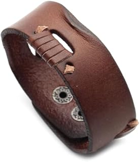 Mens and Womens Punk Rock Braided Leather Wristband Adjustable Snap Cuff Bracelet