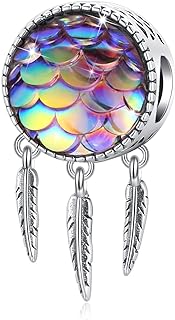 WOSTU 925 Sterling Silver Charm Bracelet with Bear, Cat, Butterfly & Evil Eye Charms - Ideal Birthday/Mother's Day Gift for Women & Girls