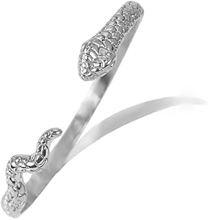 14K Gold Bracelet for Women Snake Cuff Bracelet for Girls Open Bangle Beads Black Bracelet for Grils Friendship Gift