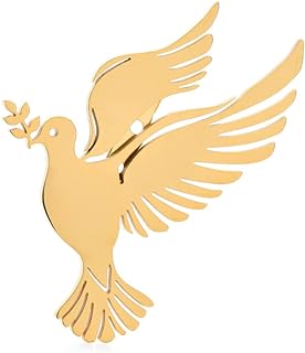 White Peace Dove Olive Branch Gift Pin Badge Brooch and Pin