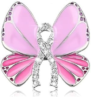 Fashion Pink Ribbon Breast Cancer Awareness Lapel Pins Enamel Red Badge Women Brooch Jewelry