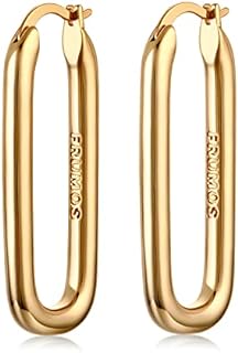 18K Gold Plated Chunky Hoop Earrings for Women Fashion Thick Gold Hoops Set Jewelry for Birthday Christmas Gifts
