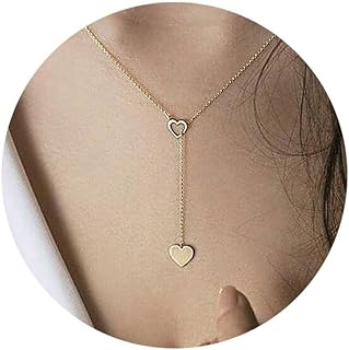 Olbye Minimalistic Gold Heart Choker Necklace for Women and Girls, Quality Alloy Enhanced with Superior Gold Finish