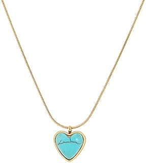 18K Gold Plated Dainty Boho Turquoise Necklace for Women Girls