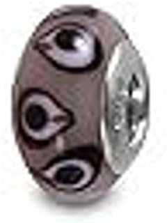 Dazzling Duck Charm Bracelet with Cubic Zirconia, 925 Sterling Silver Chain for Women - Eye of Surprise Murano Glass Bead Design