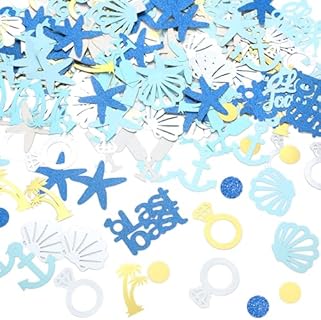 200 Pcs Bachelorette Party Confetti Last Toast on the Coast Confetti Wine Cup Diamond Ring Shells Starfish Engagement Confetti Glitter Wedding Table Confetti for Bridal Shower Party Supplies