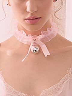 Lobster Clasp Lace Choker with Bell Pendant - Sophisticated Women's Accessory, Perfect for All Occasions