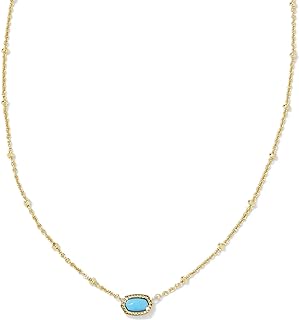 Kendra Scott Mini Elisa 14k Gold-Plated Satellite Short Pendant Necklace, Fashion Jewelry for Women