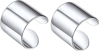 ChicSilver 925 Sterling Silver Ear Cuff Earrings Non Piercing Clip on Cartilage Cuff Earrings for Women (with Gift Box)