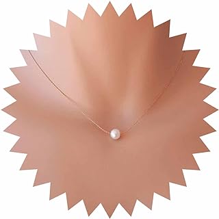 Vintage Pearl Pendant Necklace Gold Pearl Choker Necklace Floating Pearl Chain Necklace Minimalist Pearl Wedding Necklace Jewelry for women and Girls