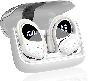 Aptkdoe In Ear Bluetooth Kopfhörer für Erwachsene mit ENC-Geräuschunterdrückung, IPX7 wasserdicht, 75 Stunden Wiedergabezeit und LED-Anzeige. Ideal für Sport und Reisen