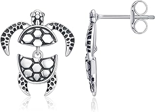 OHAYOO 925 Sterling Silver Dragon Stud Earrings with Screw Back, Hypoallergenic, Unique Animal Jewelry for Women and Girls