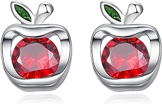 Cute Stud Earrings for Women Sterling Silver Angel/Fruit/Apple/Animal/Highland Cow Stud Earrings Jewelry Gifts for Women Wife Her Girls Mom